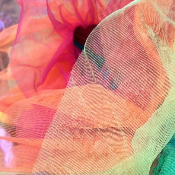 Unicorn container bundle light up tutu neon rainbow & rainbow ponytail headband - Picture 6 of 9